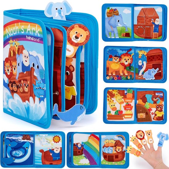 Dierenspeelgoed Druk Boek, geschikt voor peuters van 1-3 jaar - Doopcadeau voor jongens en meisjes - Montessorispeelgoed, geschikt voor baby's van 1 jaar, vroege sensorische leerontwikkeling, geschikt als verjaardags-, kerst- en ander cadeau voor peu
