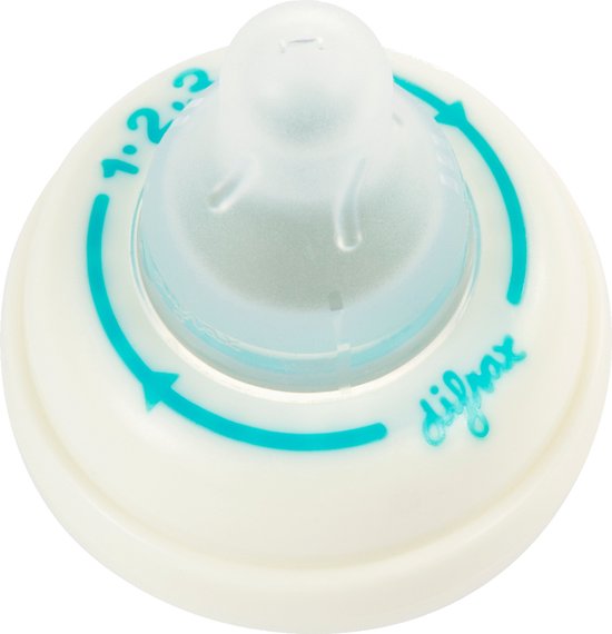Difrax 1-2-3 Natural Flessenring met Flessenspeen voor smalle babyflessen van Difrax