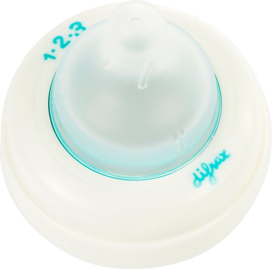 Difrax 1-2-3 Wide Flessenring met Flessenspeen voor brede babyflessen van Difrax