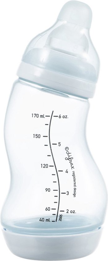 Difrax Baby fles 170 ml Natural - S-Fles - Anti-Colic - Lichtblauw - 1 stuk van Difrax