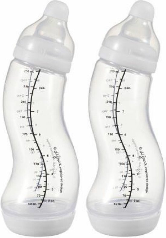 Difrax Baby fles Small - 250 ml - 2 Stuks van Difrax