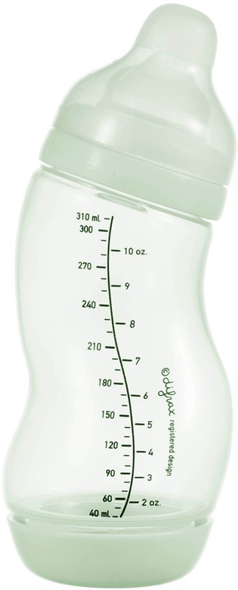 Difrax Brede S-fles - 310 ml - Pistachio - Anti Colic tegen krampjes van Difrax