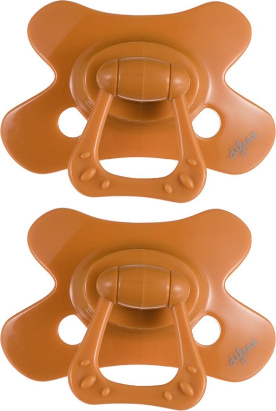 Difrax - Dental Fopspeen - 12+ Maanden - Oranje Orthodontische Speen - 2 st. van Difrax