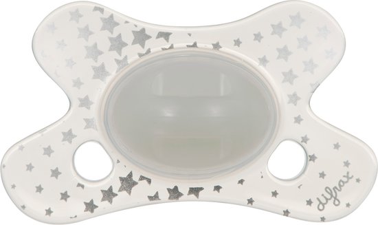 Difrax - Dental Speen - 0 tot 6 Maanden - Glow in the Dark - 1 stuk - Orthodontische Fopspeen van Difrax