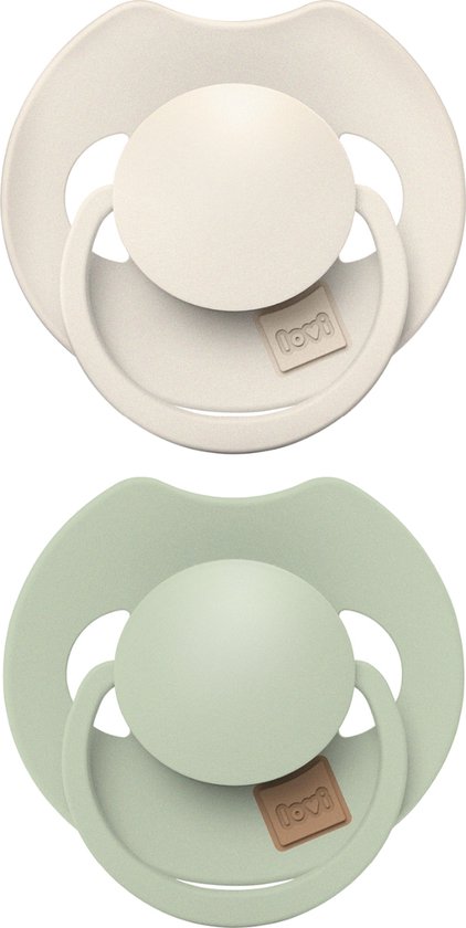 Difrax Dynamic Lovi Prime Fopspeen - 0-6mnd - 2st. - Coconut/Pistachio van Difrax