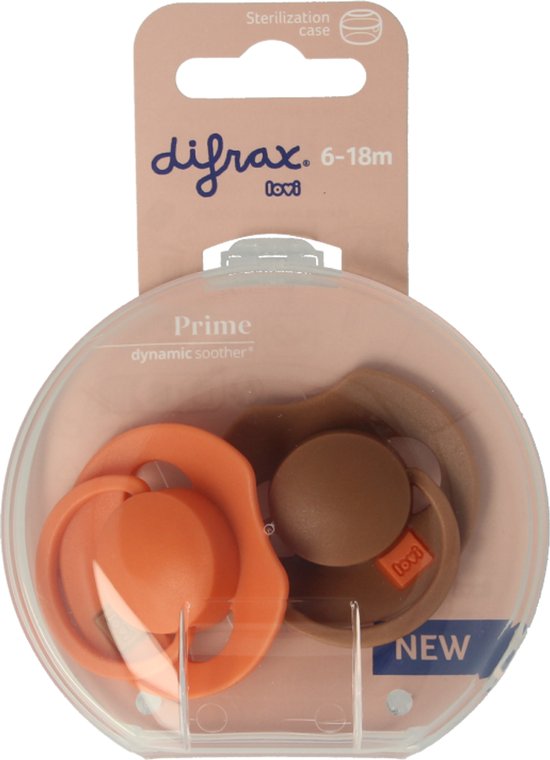Difrax Dynamische Fopspeen Prime 6-18 Maand (2 stuks)