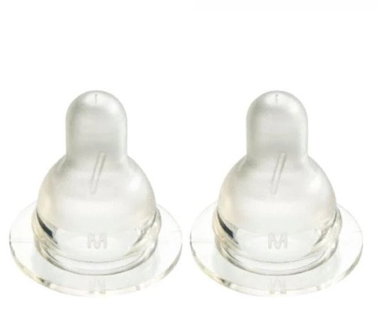Difrax Flessenspeen Natural Medium - 2 x 2 stuks - Voordeelverpakking van Merkloos