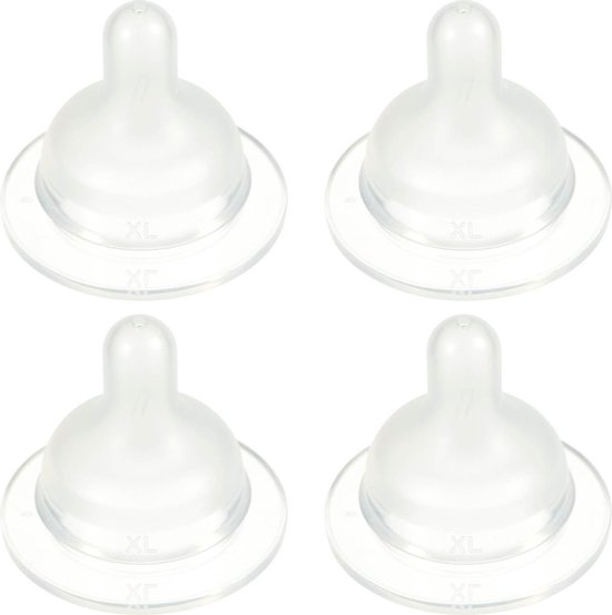 Difrax Flessenspeen Papspeen Wide - Maat Extra Large - 4 stuks van Difrax