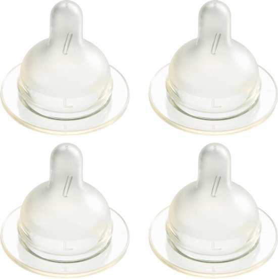 Difrax Flessenspeen Wide - Maat Large - 4 stuks van Difrax