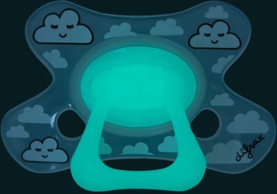 Difrax Fopspeen Dental 18+ mnd Glow in the Dark - 2 x - Voordeelverpakking van Difrax