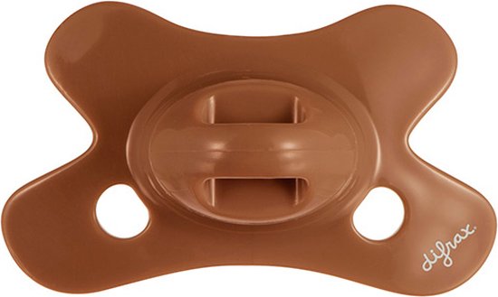 Difrax Fopspeen - Natural - 0/6 maanden - Siliconen - Bruin - 1 stuk van Difrax