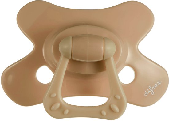 Difrax Fopspeen - Natural - 6+ maanden - Siliconen - Caramel - 1 stuk van Difrax