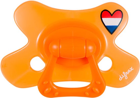 Difrax fopspeen oranje - Natural 6+ maanden - Hup Holland Hup van Difrax