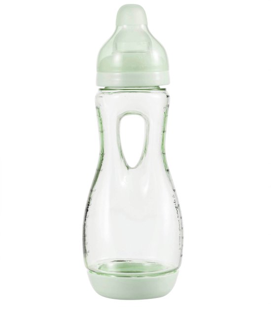 Difrax Handgreepfles - 240 ml - Lichtgroen - Anti Colic
