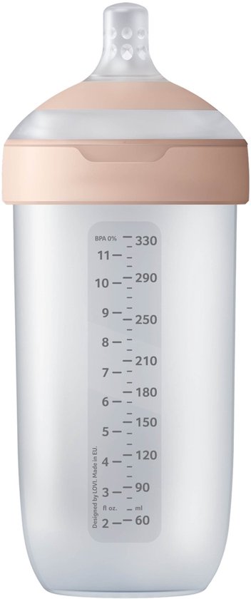 Difrax Mammafeel Fles – 330 ml – Soft Pink van Merkloos