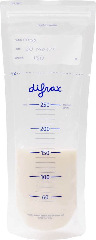 Difrax Moedermelk bewaarzakjes - 40 stuks