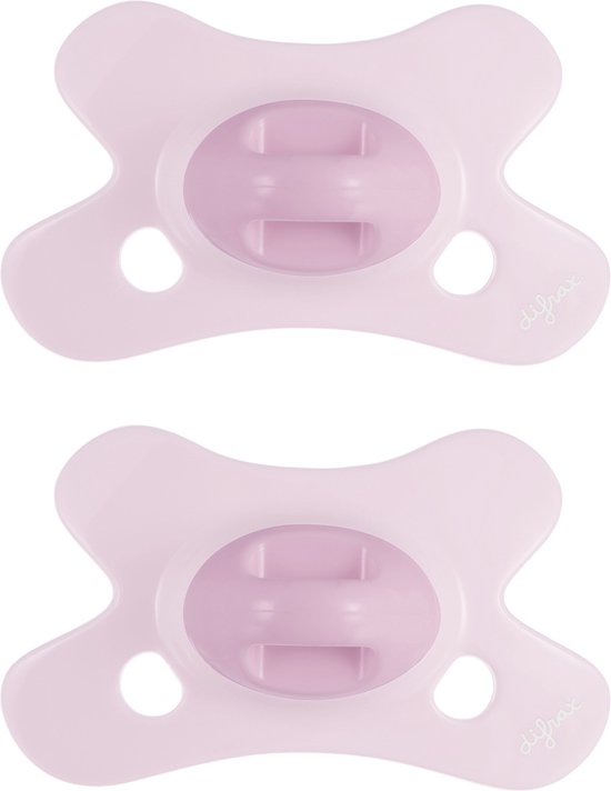 Difrax - Natural Fopspeen - 0 tot 6 maanden - Lichtroze - 2 Stuks van Difrax