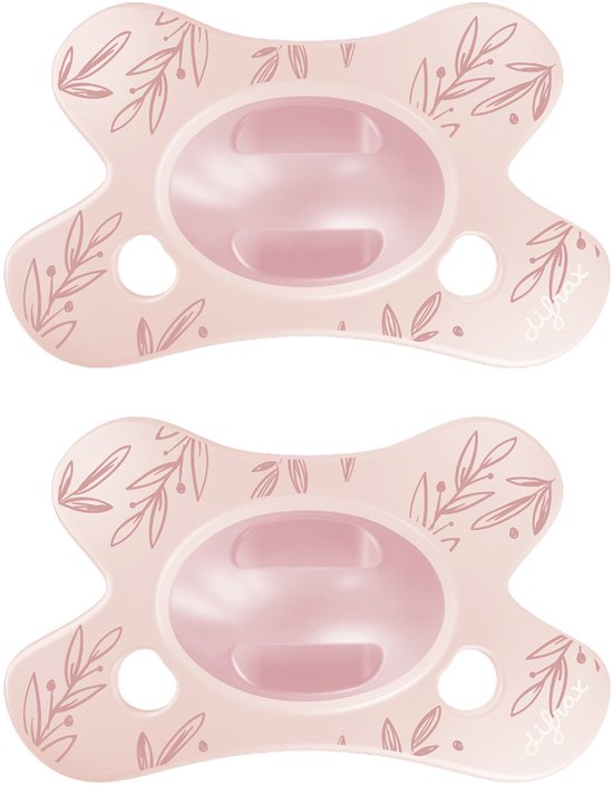 Difrax Natural Fopspeen - 0 tot 6 Maanden - Lichtroze van Difrax