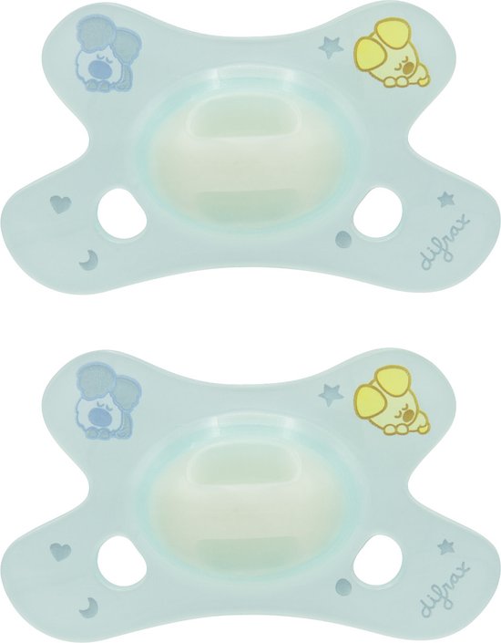 Difrax - Natural Fopspeen - 0 tot 6 Maanden - Woezel en Pip Speen - 2 st. van Difrax