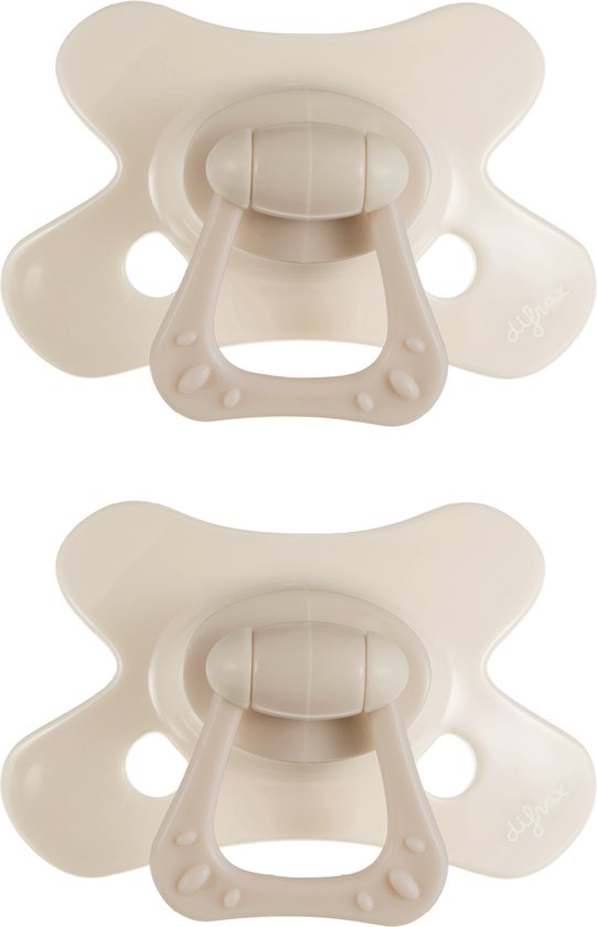 Difrax - Natural Fopspeen - 12+ maanden - Beige - 2 Stuks van Difrax