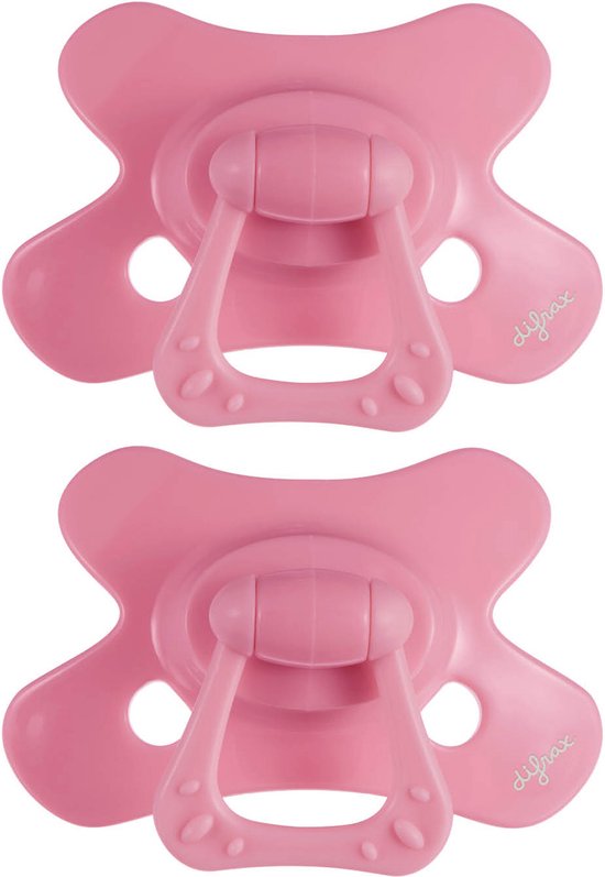 Difrax - Natural Fopspeen - 12+ Maanden - Roze Speen - 2 st. van Difrax