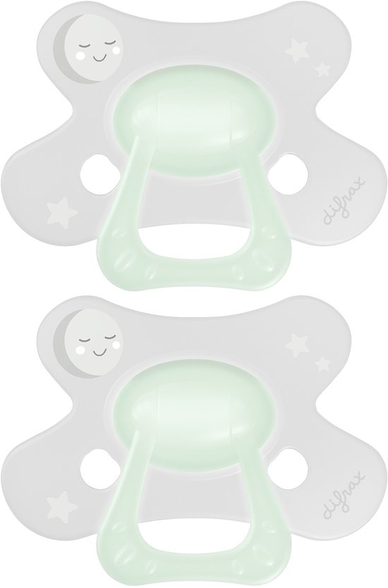 Difrax Natural Fopspeen - 18+ Maanden - Glow in the Dark - 2 Stuks van Merkloos