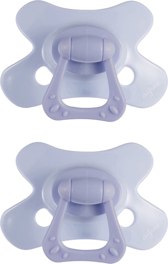 Difrax - Natural Fopspeen - 6+ maanden - Paars - 2 Stuks van Difrax