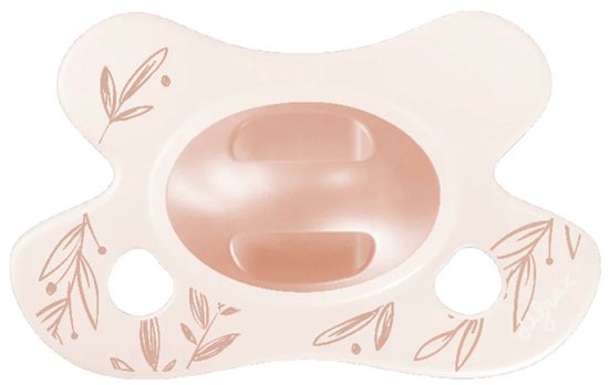 Difrax Natural Fopspeen - Newborn - Dusty Pink Leafs van Merkloos