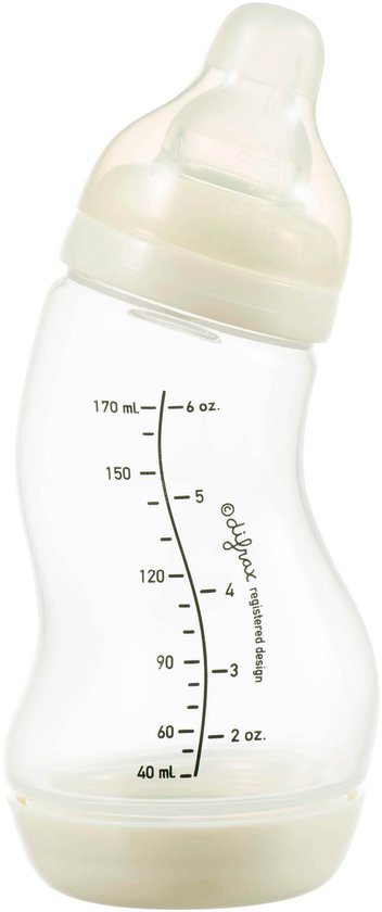 Difrax Natural S-Babyfles - 170 ml - Crème - Anti Colic van Merkloos