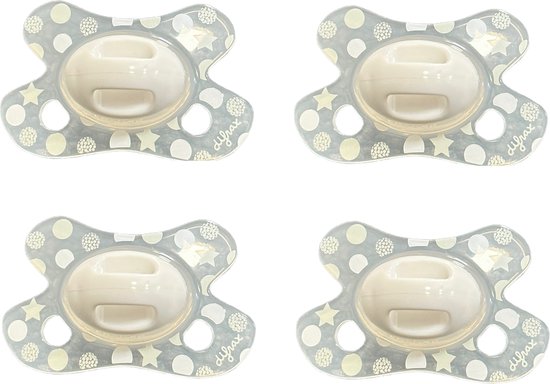 Difrax - Newborn - Transparant Ster Stip Motief Voor Premature En Pasgeboren Baby's - 4 st. van Difrax