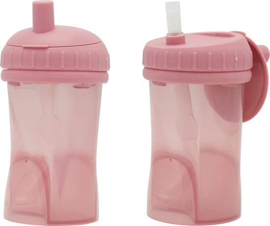 Difrax Rietjesbeker - Antilek - 250 ml - Raspberry- 2 stuks van Difrax