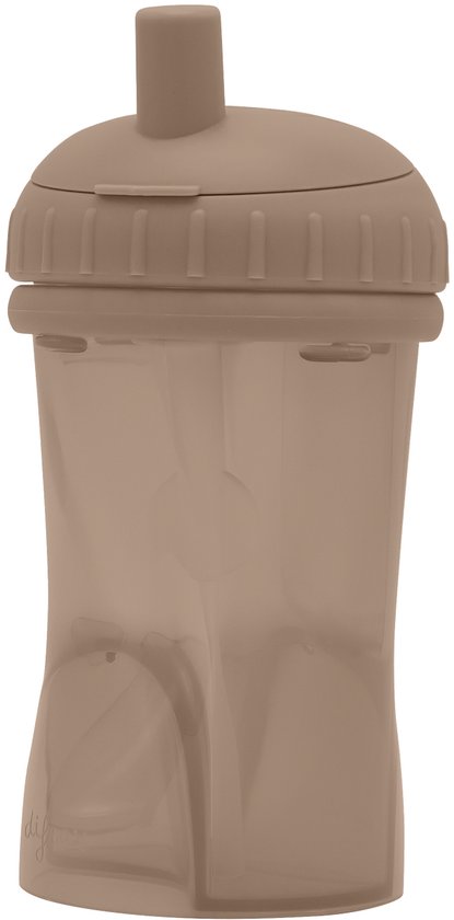 Difrax Rietjesbeker Drinkbeker - 250 ml - 12+ Maanden - Bruin - 1 stuk van Merkloos