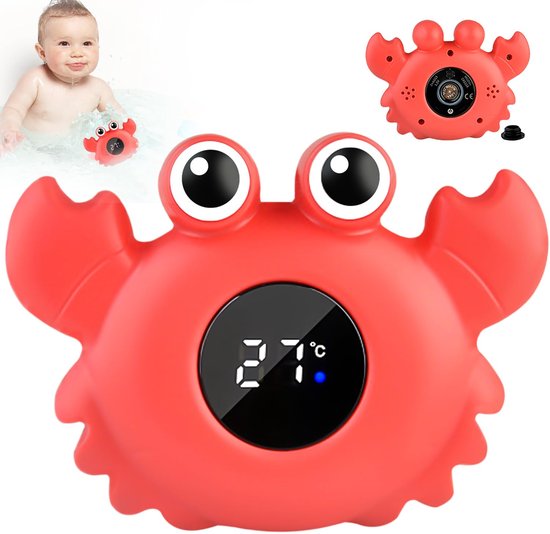 Digitale badthermometer voor babybadjes, LED waarschuwingslampje met temperatuurwaarschuwing, veilig badwater thermometer voor jongens en meisjes