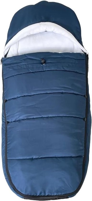 Dikke Voetenzak voor Kinderwagens, Geschikt voor Babyzen, Stokke en Bugaboo, Weerbestendig en Makkelijk Schoon te Maken (Blauw) van Merkloos