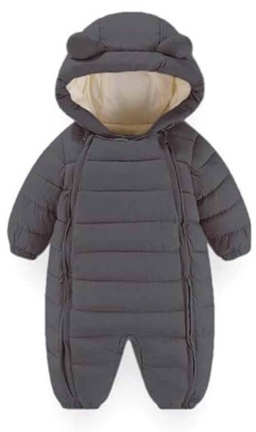 Dikke Winteroverall voor Baby's met Capuchon – Geschikt voor Jongens en Meisjes van Merkloos
