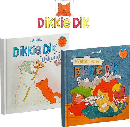 Dikkie Dik boeken - 2 voorleesboeken van Dikkie Dik - Voordeelbundel: Welterusten + ijskoud - Hardcover - Voorleesboek baby/peuter - 0 jaar / 1 jaar / 2 jaar / 3 jaar van Dikki