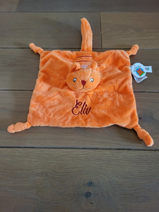 Dikkie Dik knuffeldoekje van Happy Horse met geborduurde naam/gepersonaliseerd van Merkloos