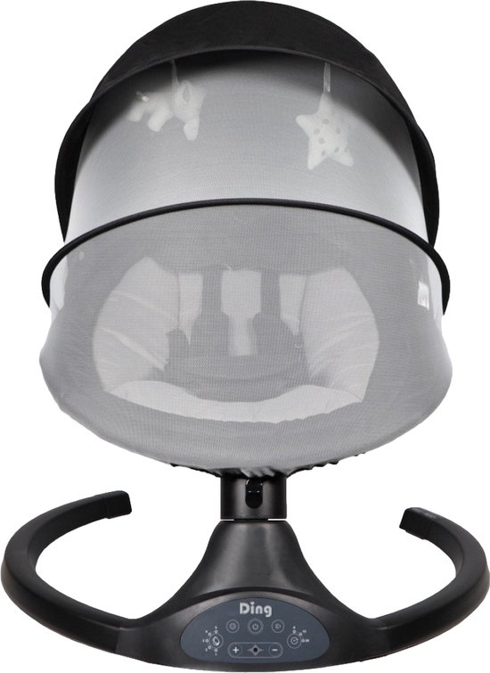 Ding Hugg Swing Babyschommel - Zwart - Draaibare babyswing - Met Muziek en Bluetooth van DING.