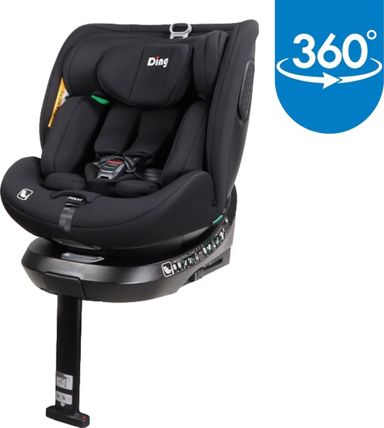 Ding Kai Autostoel - Zwart - 360° Draaibare Isofix Autostoel - i-Size - Vanaf 40 tot 150cm - 0 tot 12 jaar van DING.