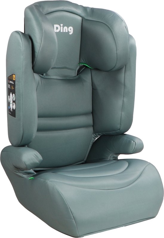 Ding Riley Autostoel - Stonegreen - Autogordel - i-Size - Vanaf 100 tot 150cm - 3 tot 12 jaar van Merkloos