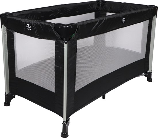 Ding Stripe Black Campingbed DI-271801 van Merkloos