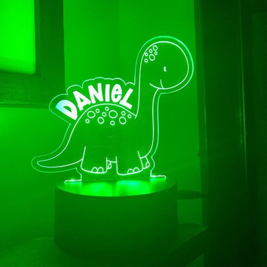 Dino lamp - nachtlamp - Dino - Cadeau - verjaardag van Dino.