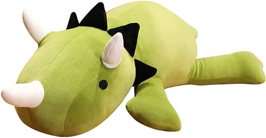 Dinosaurus Knuffel - Dino Kussen - Kinderen Spelen - Zacht en Wasbaar - 60 cm - Groen