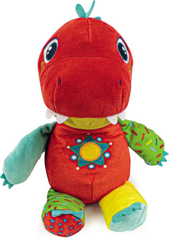 Dinosaurus Pluche Dier - Knuffel Baby - Vroeg Leren - Interactieve Toetsen - Medium - Meerkleurig