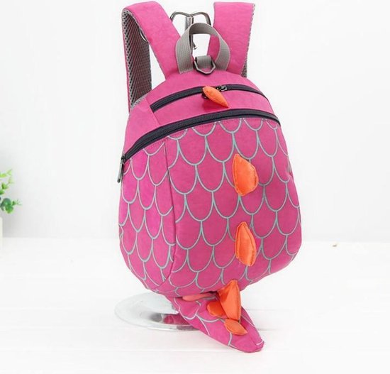 Dinosaurus rugzak - dino - kindertuigje - roze van Dino.