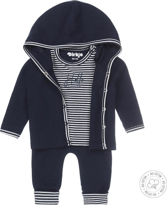 Dirkje Baby Jongens 3 pce Kledingset - Maat 56 van Merkloos