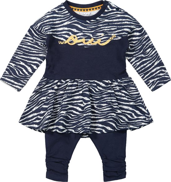 Dirkje tweedelige set - maat 68 - Navy+off-white van Dirkje