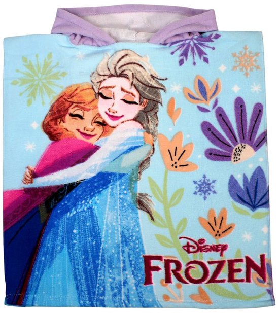 Disney Badcape / Badponcho Disney Frozen Elsa Anna Kids & Kind Meisjes Paars - Maat: One-Size van Disney