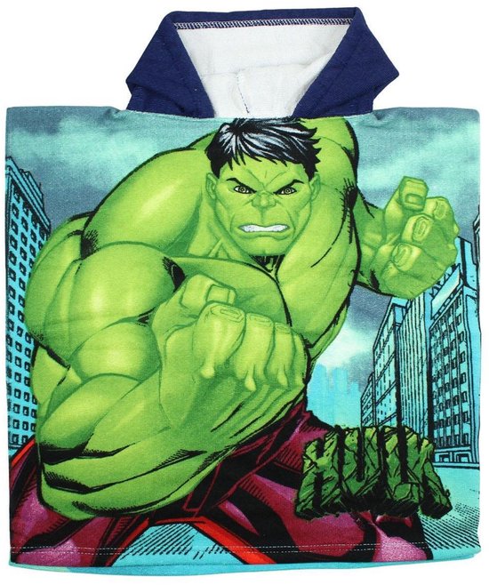 Disney Badcape / Badponcho Marvel Avengers Hulk Kids & Kind Jongens Groen - Maat: One-Size
