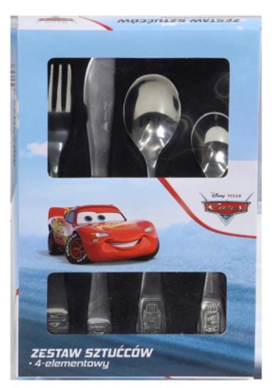 Disney Cars kinderbestek 4-delig RVS van Mepal